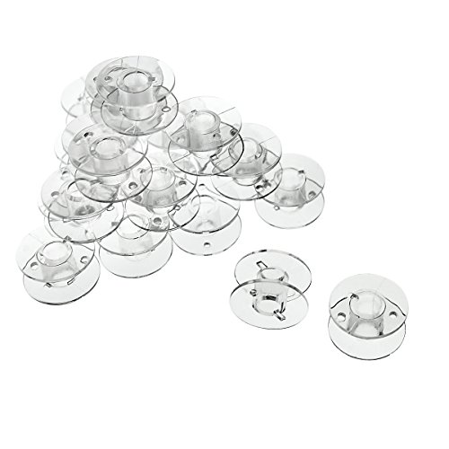 Vide de 25 canettes de machine à coudre ou canettes pour machine à coudre en (transparent) plastique