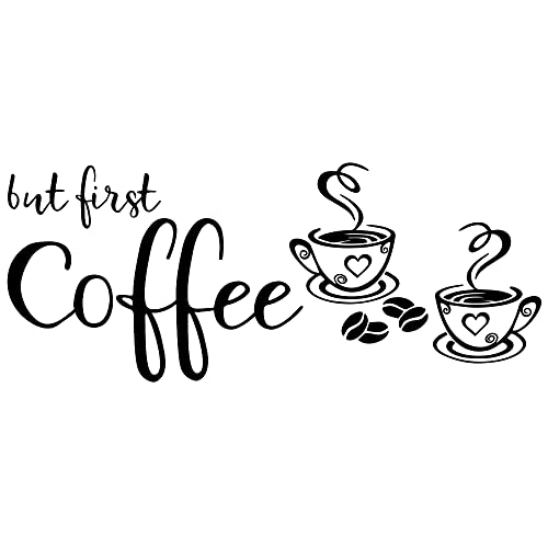 But First Coffee Vinyl Wall Decal Sticker for Coffee Shop Decoration Kitchen Home Wall Art Décor