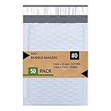 Sales4Less #0 Poly Bubble Mailers 6X10 Inches Padded Envelope Mailer Waterproof Pack of 50 (PBM610-50)