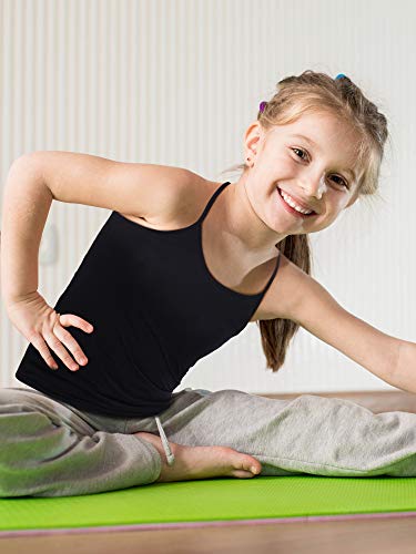 3 Pieces Girl Dance Tank Top Sleeveless Racerback Crop Tank Top Girl Dancewear For Ballet Dance (7-8 Years Size, Set 1), Set 1, 7-8 Years Size #TOP4