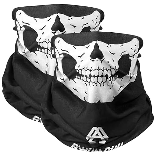 AWUMBUK Mascara Pasamontañas Moto- Máscara Halloween Balaclava Multifunción con Diseño de Calavera - Braga Térmica Protectora contra Viento - Pañuelo/Bufanda (Negro) | Ya disponible en tu tienda friki favorita! En mundofriki.es!