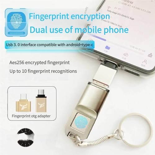 Clé USB 32 Go haute sécurité avec capteur d'empreinte digitale Type-C - 3