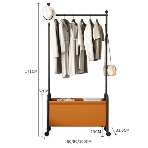 Cesta de almacenamiento con ganchos para abrigos, organizador de ropa de acero inoxidable duradero para entrada, pasillo y dormitorio
