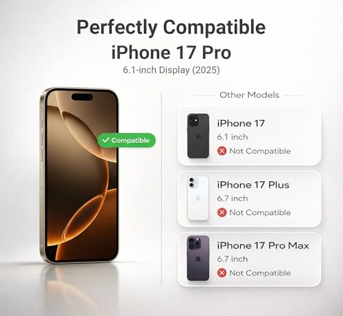 Image of Premium Tempered Glass for iPhone 17 Pro (6.3 Inch) | 9H Hardness, Edge-to-Edge Protection, Case Friendly, Bubble-Free & HD Clear View