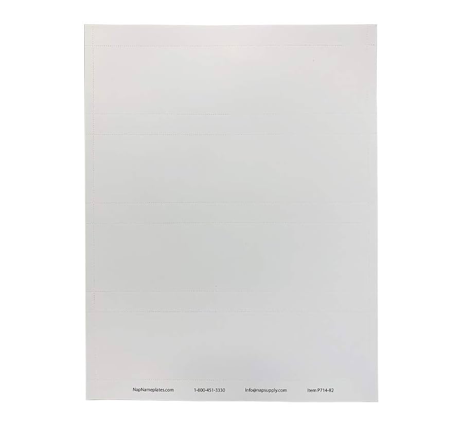 amazon-com-nap-tags-white-printable-perforated-nameplate-inserts-8-x-2-5-sheets-20-name-plate-inserts-printing-instructions-included-office-products for Free Printable Cubicle Name Plate Template Amazon.com: Nap Tags White Printable Perforated Nameplate Inserts: 8