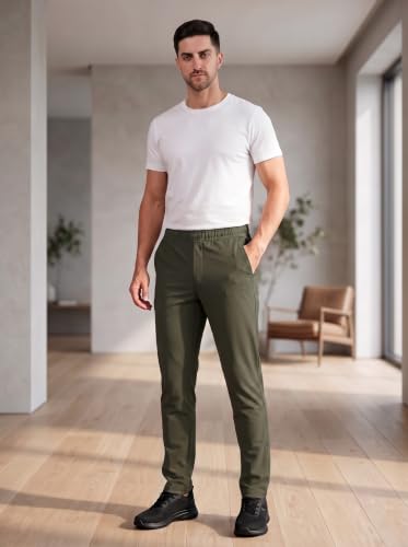 Image of SaintX Men's 4-Way Stretchable Athleisure Pants | Sweat Wicking Fabric | Slim Fit | Active - Sports Wear | Travel, Lounge & Casual Wear | Stylish Back Zipper Pocket | Available in Plus Size (ST06)