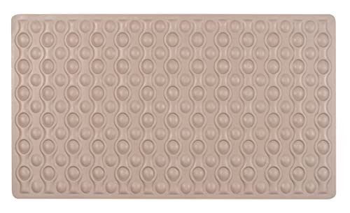 WENKO Wanneneinlage Rocha Taupe, Antirutsch-Badewannenmatte mit extra vielen Saugnäpfen