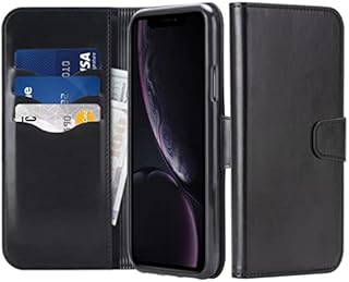 Amazon Brand - Eono Wallet Case for iPhone XR, PU Leather Magnetic Protective Flip Phone Cover with RFID Blocking/Kickstand/Card Slots/Shockproof TPU, Compatible with iPhone XR (6.1"), Black