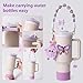 JINHCHIF Stanley Cup Accessories Set I Water Bottle Handle Strap, Silicone Cup Boot, Butterfly Sticker, Keychain Charms & Handle Charms,Bow Straw Topper Accessories for Stanley Cup 40oz/30oz