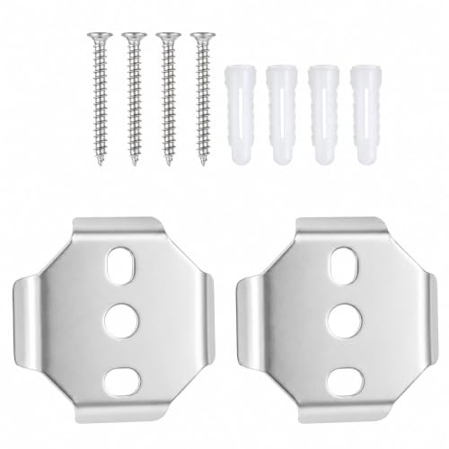 Bruislard 2 Pcs Towel Bar Replacement Parts 1.5'' Bathroom Hardware Bracket