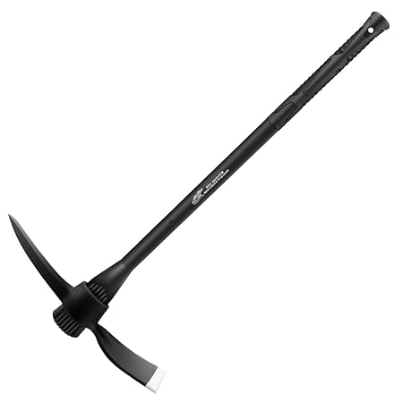 glorousamc Forged Adze Pick, Weeding Mattock Hoe Pick Mattock with Fiberglass Handle, Garden Pick, Great for Loosening Soil, Archaeological Projects (5LB-with 36