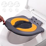 🚽【Sécurité et Soutien】Six ventouses puissantes situées à la base garantissent que le siège de pot pour bébé adhère fermement aux surfaces lisses des toilettes, empêchant ainsi tout glissement et répartissant le poids de manière uniforme pour un confort accru pendant l'utilisation.