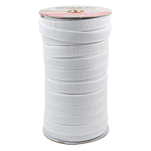 Stretchrite Woven Polyester Elastic Spool, 3/4-Inch By 75-Yard, White #TOP1