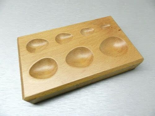 JTS Pear Shape Teardrop Forming Wooden Dapping Block Jewelry Shaping Tool 7 Sizes