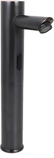 Sensor Grifo Infrarrojo Automático Baño Latón Negro Grifo Manos Libres Frío y Caliente Control Temperatura Ahorro Agua Instalación Sencilla Debajo Mostrador Cuenca Individual