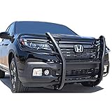 Black Horse Grille brush Bumper Guard Modular Black Compatible with 2016-2019 Honda Ridgeline-17H01MA