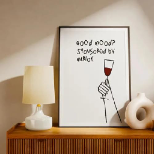 Impression sur toile Merlot MAIMANG 50x70 pour une ambiance salon chaleureuse