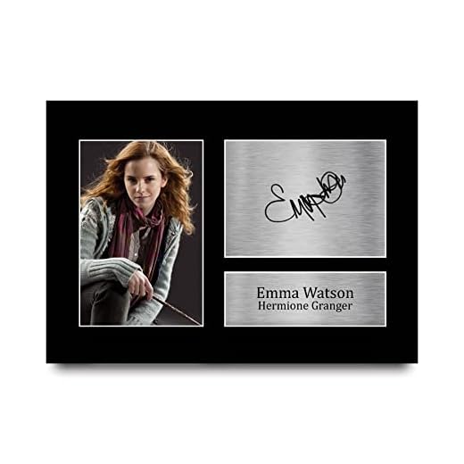 HWC Trading Emma Watson A4 Sin Marco Regalo De Visualización De Fotos De Impresión De Imagen Impresa Autógrafo Firmado Por Hermione Granger Harry Potter Los Aficionados Al Cine