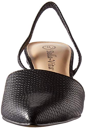 Bella Vita Sarah II Slingback Dress Shoe Pump, Black Snake, 8.5 W US2