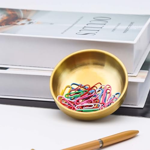 Distributeur de trombones dorés NatSumeBasics pour décorer votre bureau