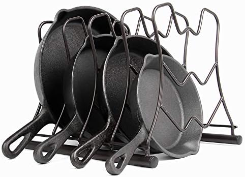 5 Tiered Pan Organiser | Versatile Frying Pan Rack & Holder | Space Saving Kitchen Storage Solution | Cupboard & Pan Layer Organisation | M&W