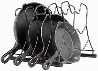 5 Tiered Pan Organiser | Versatile Frying Pan Rack & Holder | Space Saving Kitchen Storage Solution | Cupboard & Pan Layer Organisation | M&W