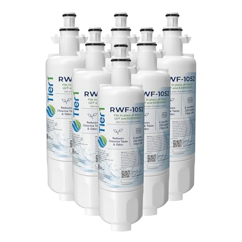 Tier1 RWF1052 ADQ36006101 Refrigerator Water Filter | Replacement for LG LT700P & Kenmore 9690 Fridge Filter - Up to 36 Months Supply | Easy Install | Odor Control | Clean & Great Tasting Water (6-pk)