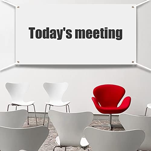 LUTER 2 Sets 2x4Ft Paintable Blank Banner, Polyester Blank Banner Flags White Banners with 2pcs 6.6yard Hanging Ropes for DIY Indoor Outdoor Wall Signs Office Activities Display