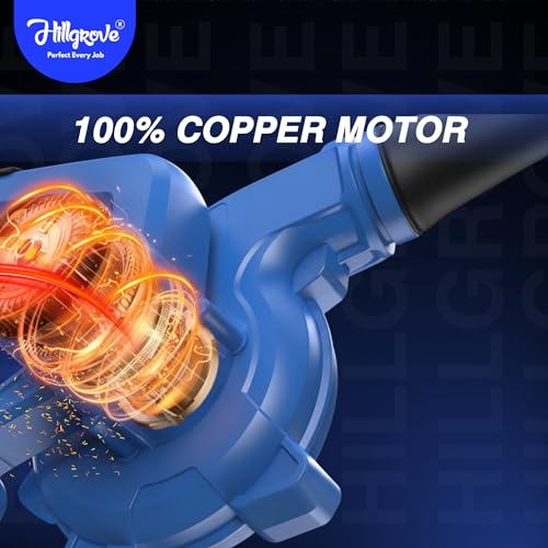 Image of Hillgrove BlueElectric Air Blower and Suction Dust Cleaner for AC /Computer /Home with Air Blower Machine Gun Dust Cleaning Forward Curved Air Blower (Corded Vacuum) (800 Watt)