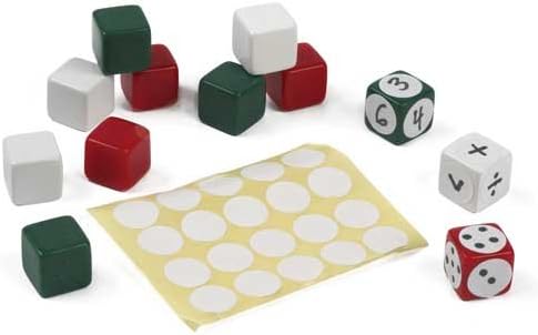 EAI Education Blank Dice and Labels - Set of 12
