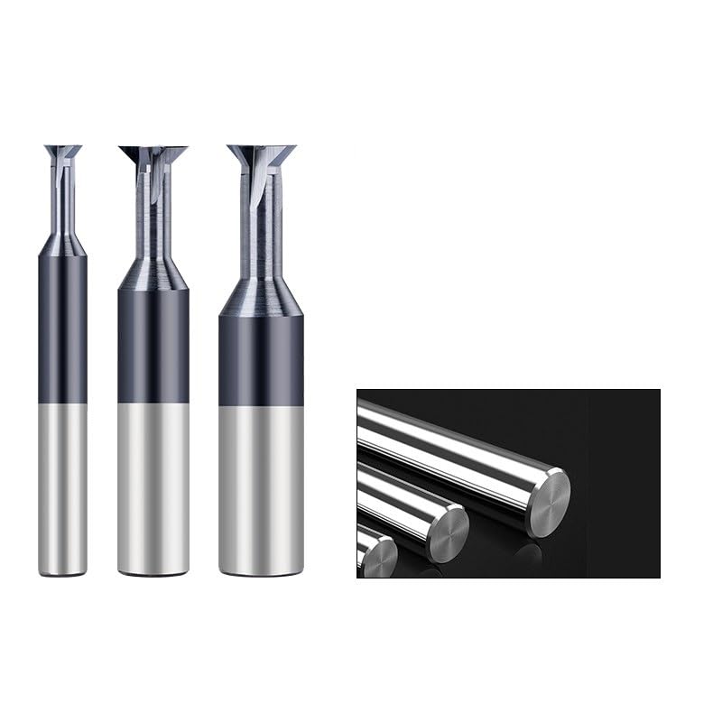 Fresa de cola de milano de carburo de tungsteno de 45 grados for mecanizado de acero, 1 pieza(D7x45x3.5x10x60)