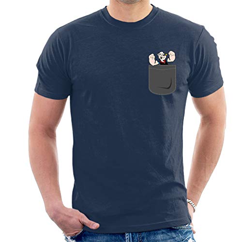Popeye Pocket Print Men's T-Shirt Navy Blue
