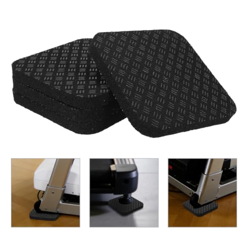 Almohadillas Anti Vibración para Cinta de Correr PU 10x10cm 4 piezas Negro miniatura 5