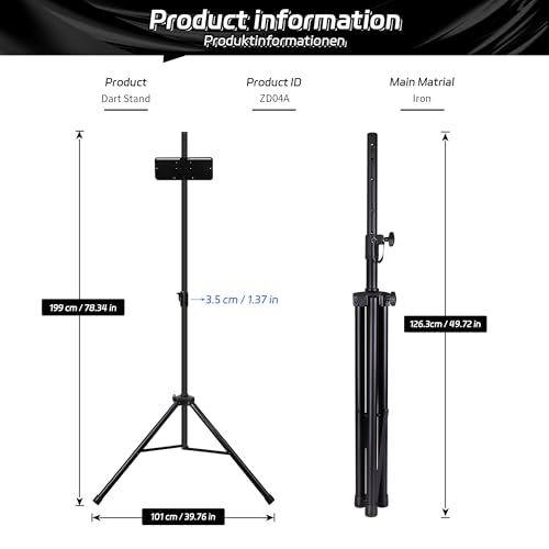 Support de cible de fléchettes pour jouer en intérieur et extérieur - 2