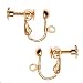 Beadaholique Screw Back 2-Pairs of Non-Pierced Earring Findings, 22K Gold Plated