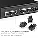 RJ45 Dust Cover Ethernet Port Cover for Ethernet Switch, Patch Panel, Network Switches, Routers,Cat 6 RJ45 Port Protector Dust Plug Cap, 50-Pack