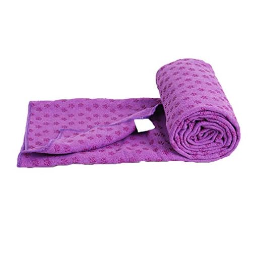 Fauhsto Toalla para Yoga Antideslizante Microfiber for Yoga Mat with Mesh Carrying Bag Yoga Mat Towels -183 x 61 cm Perfect for Yoga Picnic Camping Child Creeping Mat Warm Blanket