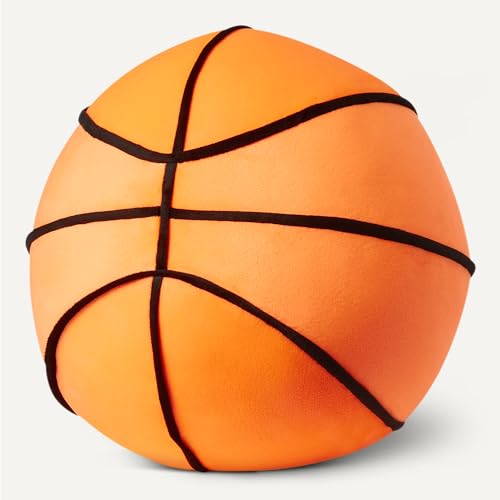 Miniatura 5 de Amazon Basics Baloncesto Peluche Almohada, Juguete Cojín Estilo Deportivo para Cama o Sofá, Decoración Habitación Infantil, Naranja