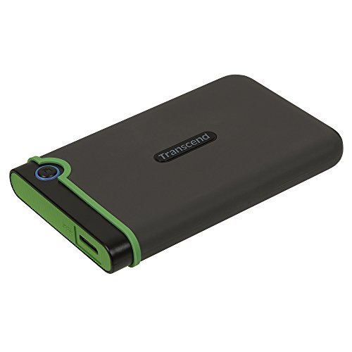Transcend ポータブルHDD 2TB 耐衝撃 スリムタイプ USB3.1 Gen1 アイロングレー...
