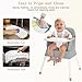 5 in 1 Foldable Baby High Chair,Convertible Highchair for Babies and Toddlers-Portable Infant Booster Seat,Carry Small Box,Dining Chair,Toddler High Chair with 5-Point Harness,Removable Tray-Grey