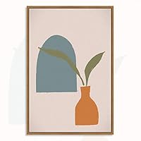 Framed Canvas Wall Art Vase by Morandi Canvas Prints Home Artwork Decoration for Living Room,Bedroom - 16x24 inches