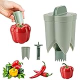 2-in-1 Pepper Corer & Seed Remover – Easy Deseeder for Bell Peppers, Sweet Peppers & Jalapeños – Kitchen Tool for Fast Prep