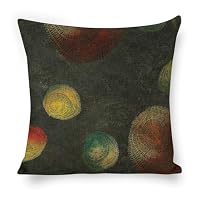 Aloked Lina Cavalieri Artificial Linen Throw Pillow Cover 18x18" - Decorative Square Cushion Case Only