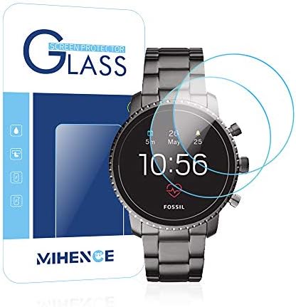 [ 2PCS ] Mihence Compatible Fossil Q Explorist HR Screen Protector, 2.5D Rounded Edges 9H Premium Real Tempered Glass Screen Protector for Fossil Q Explorist HR (Gen 4) Anti Scratch Protector