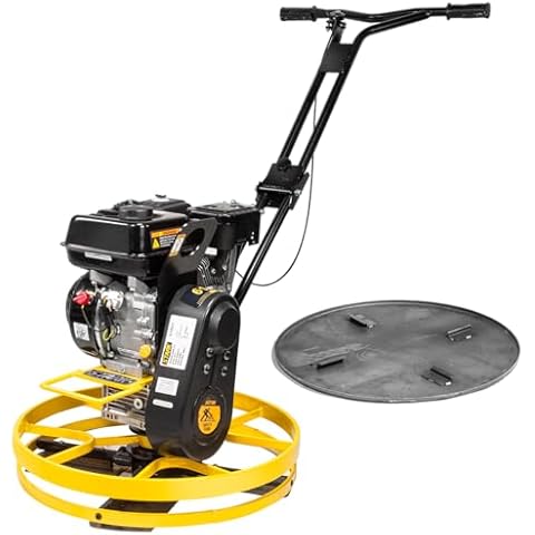 Stark USA 6.5HP Walk-Behind Cement Trowel 22" Float Pan Blade 196cc Gas-Powered Smooth Concrete Surface Finisher Cover