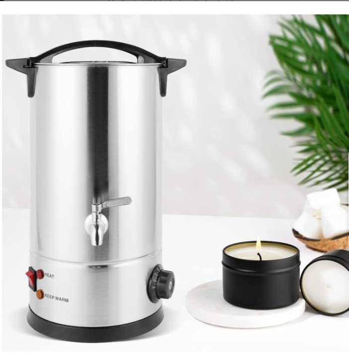 Récipient de fusion de cire électrique en acier robuste avec thermostat pour bougies