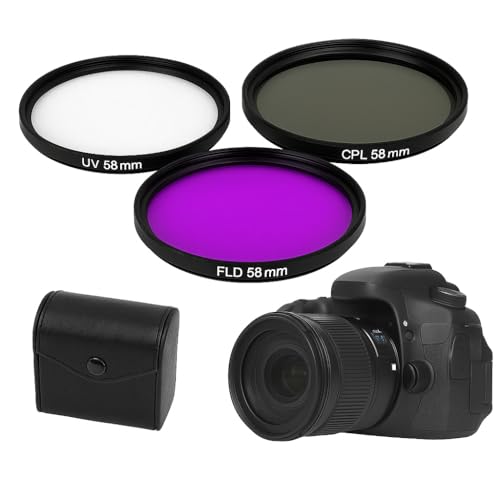 Essential Photography 3-in-1 58mm Lens Filter Set – UV, CPL, ...
