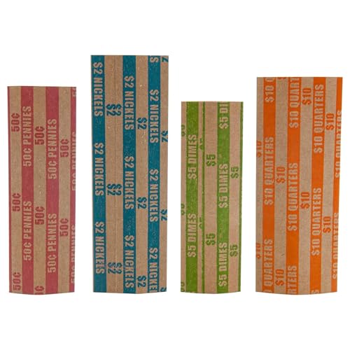 40 Assorted Bundle Flat Striped Coin Wrappers (50 Assorted)