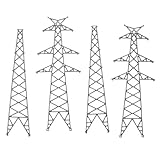 Alipis 100 Noire, Modèle Réduit de Pylône Électrique Haute Durabilité 18,8 Cm, Accessoires...