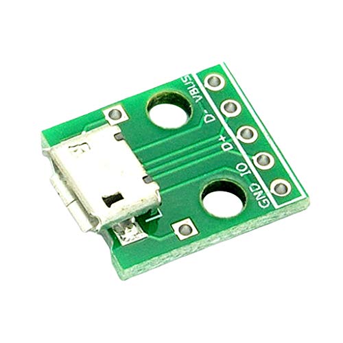 yotijar Conector Fêmea Micro USB para Adaptador de Placa PCB DIP 2,54 Mm para Kit
